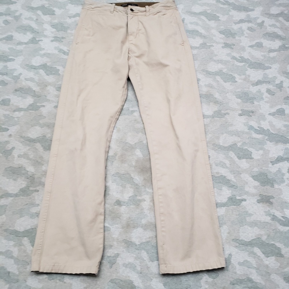 Nau Pants Mens 32x30 Tan Straight Leg Organic Cotton Chino